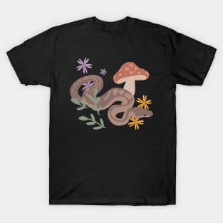 Cottagecore Ball Python Snake T-Shirt